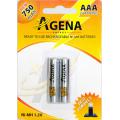 Baterije Agena R03 AAA punjive 750mAh B2